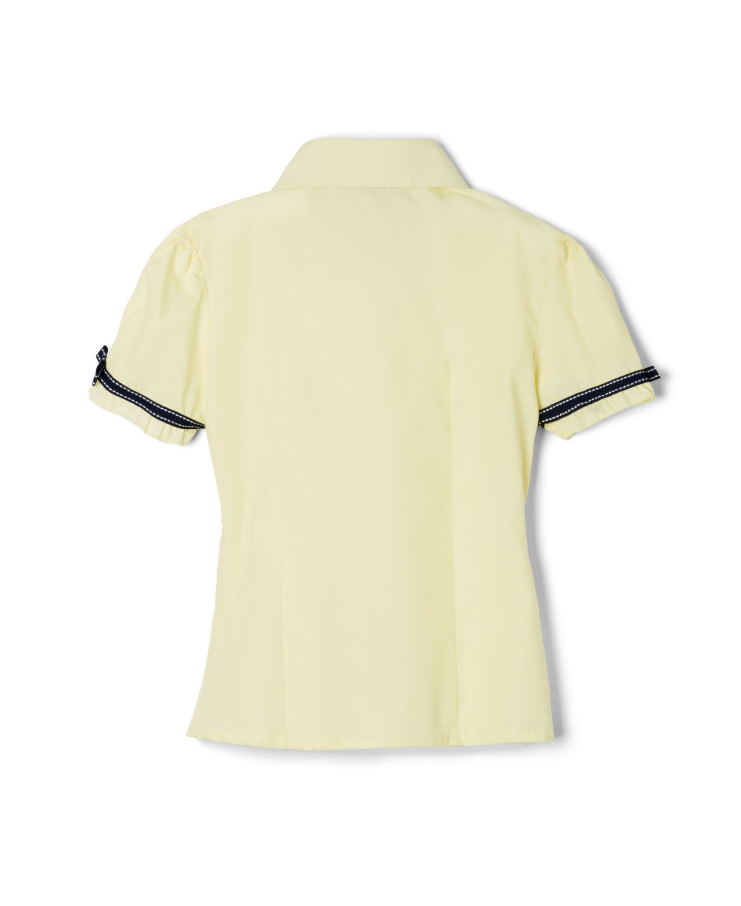 Little Girls Short Sleeve Ribbon Bow Blouse