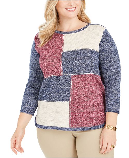 Alfred Dunner Plus Size Autumn Harvest Colorblocked Top Reviews