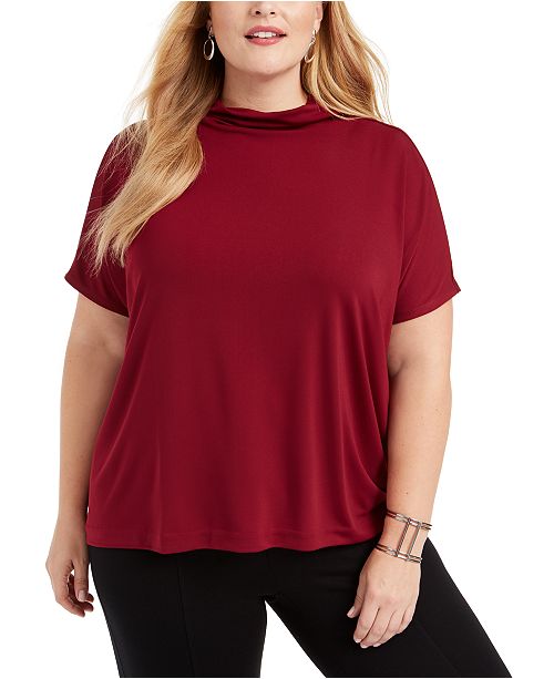 Alfani Plus Size Mock Neck Top Created For Macy S Reviews Tops