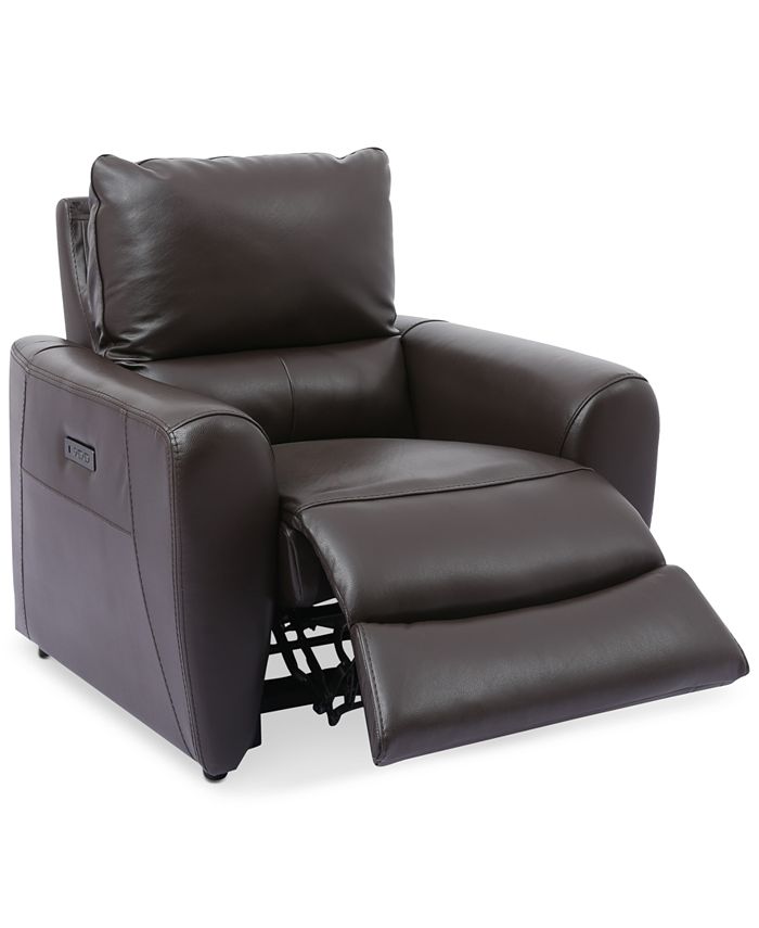 Furniture Danvors Leather Power, Leather Chairs Macys