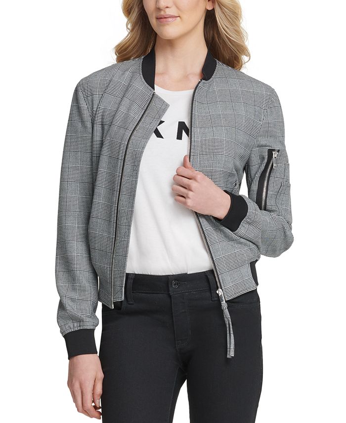 Plaid bomber deals jacket womens