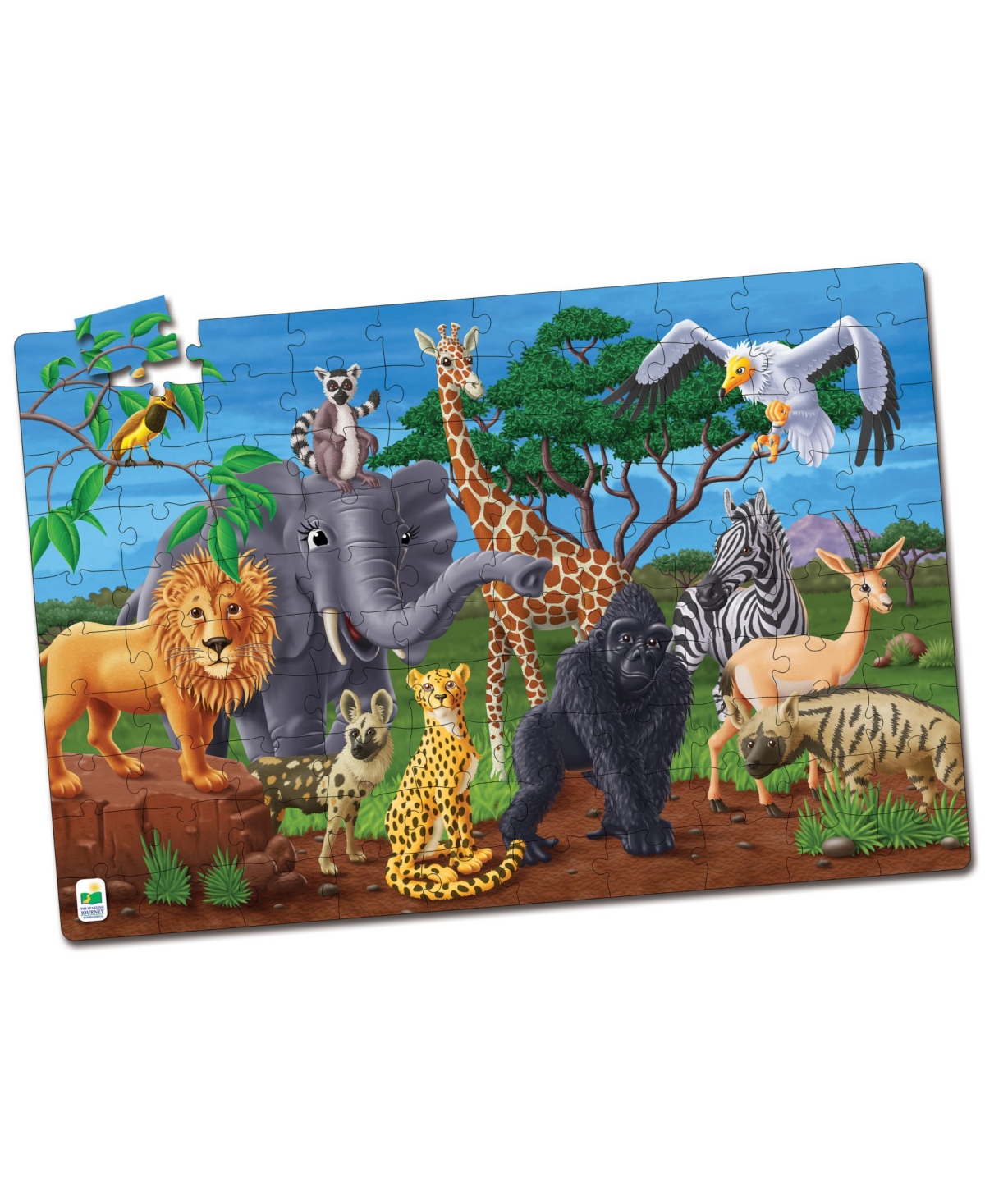 Shop The Learning Journey Puzzle Doubles- Glow In The Dark- Wildlife In Multi