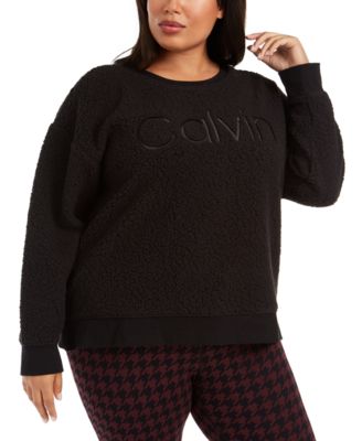 calvin klein sherpa sweatshirt