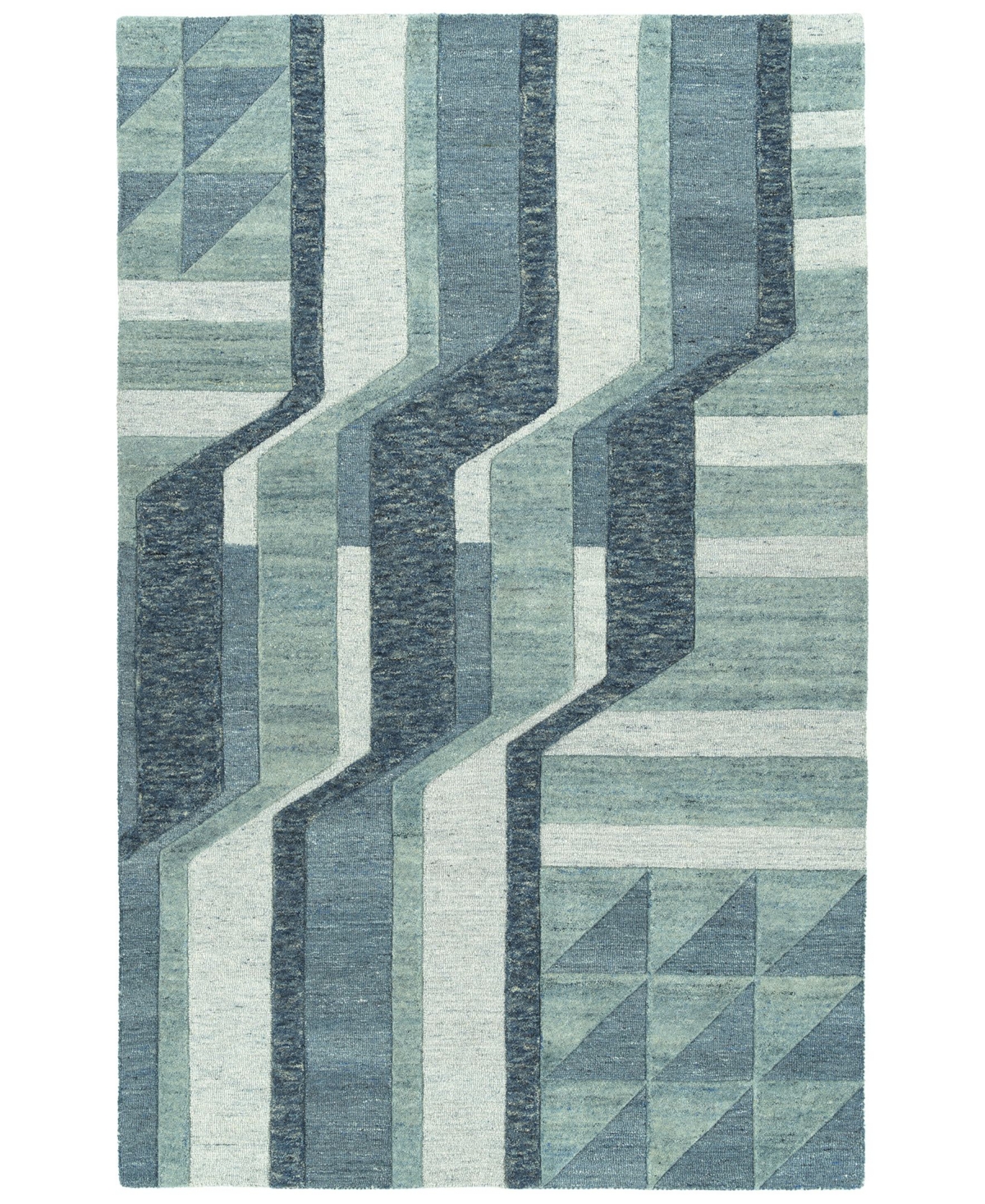 Kaleen Alzada ALZ02-17 Blue 3' x 5' Area Rug - Blue