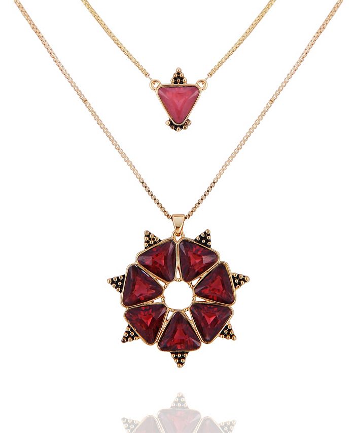 nanette Nanette Lepore Beautifully Berry Layered Pendant Necklace - Macy's