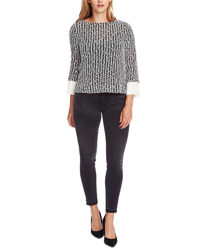 Vince Camuto Textured Layered-Look Top - Macy's