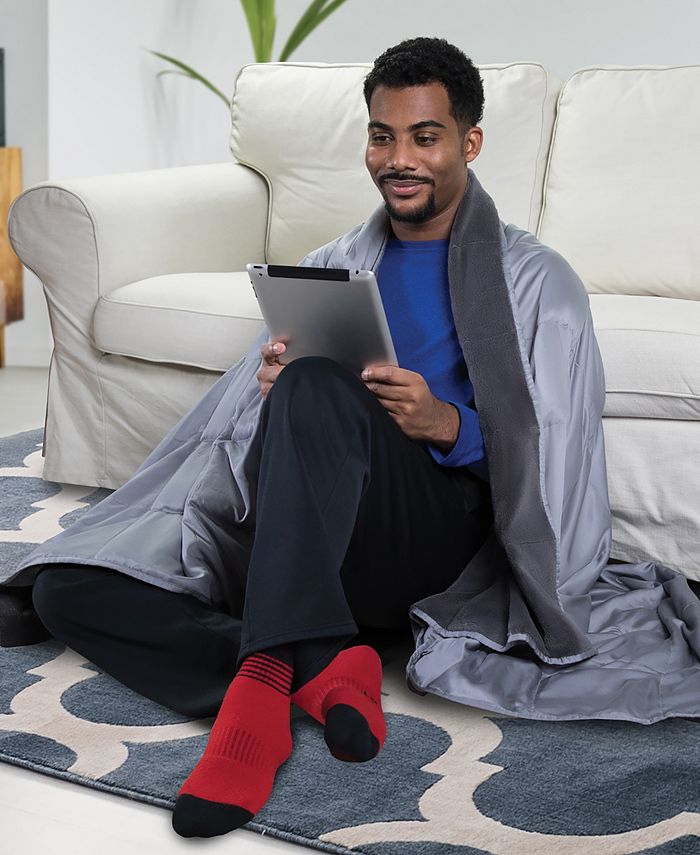 Sharper Image Calming Comfort Reversible Cooling 12lb Weighted Blanket