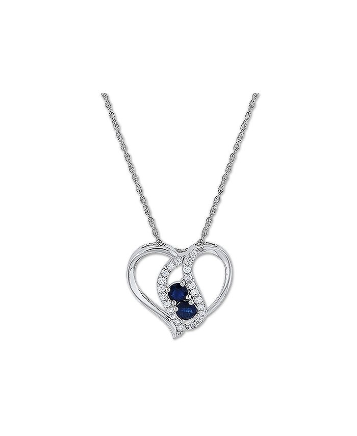 Macy s blue deals sapphire necklace