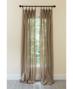 La Rosa Metallic Semi Sheer Rod Pocket Single Curtain Panel, 52”x120”
