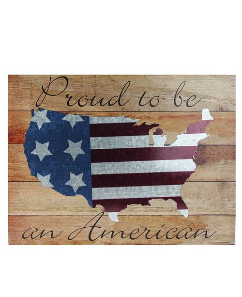 Northlight Stars And Stripes Proud To Be An American Wooden Usa