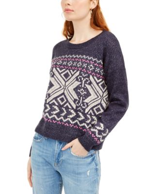 Hippie Rose - Juniors' Fair Isle-Print Sweater