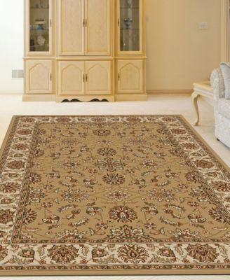 CLOSEOUT! 1592/1072/BEIGE Pesaro Beige 7'9" x 11' Area Rug
