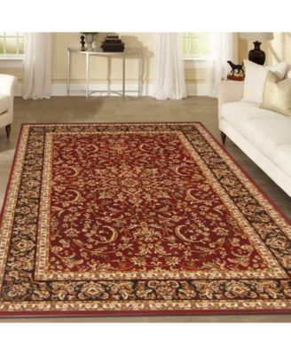 CLOSEOUT! 1318/1531/BURGUNDY Navelli Red 5'5" x 8'3" Area Rug
