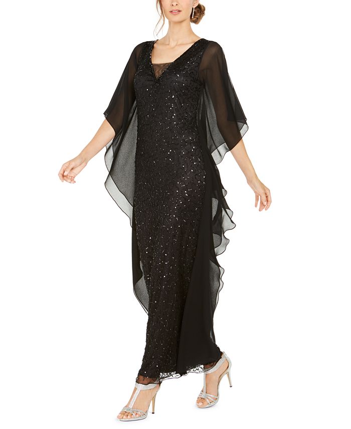 Chiffon store butterfly gown