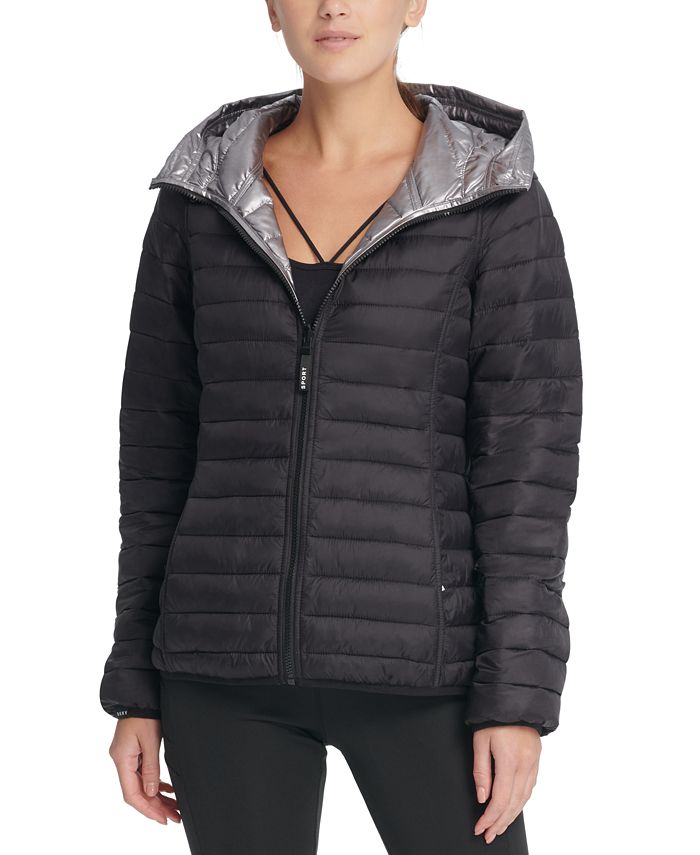 DKNY Sport Reversible Packable Hooded Jacket Macy's