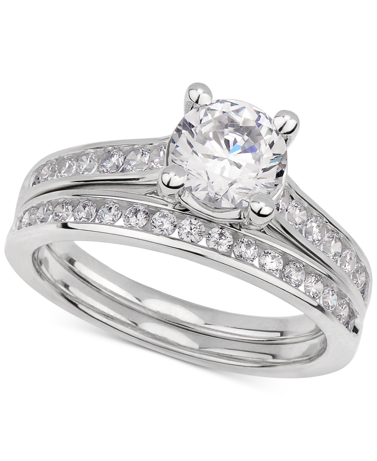 Gia Certified Diamond Bridal Set (1-1/2 ct. t.w.) in 14k White Gold - White Gold