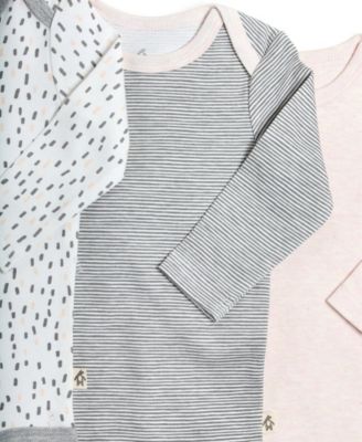 Snugabye Gertex Dream Baby Girls Long Sleeve Bodysuit 3 Pack in Giftbox