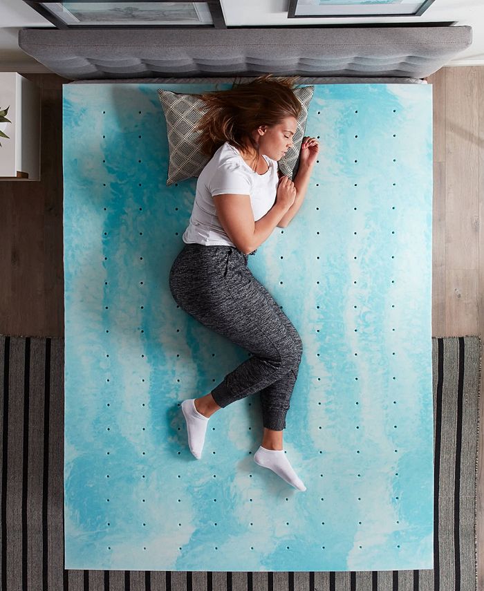 Lucid 3" Gel Swirl Memory Foam Mattress Topper, Queen Macy's