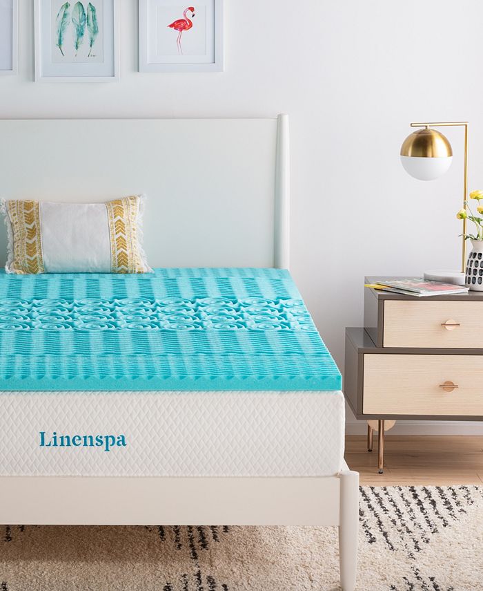Linenspa 3 Down Alternative Fiber 2 Piece Bed Mattress Topper and
