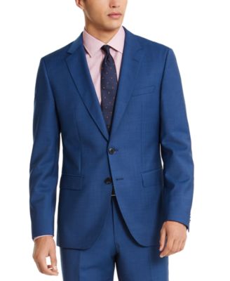 medium blue sharkskin suit