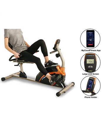 exerpeutic bluetooth smart cloud high capacity recumbent bike