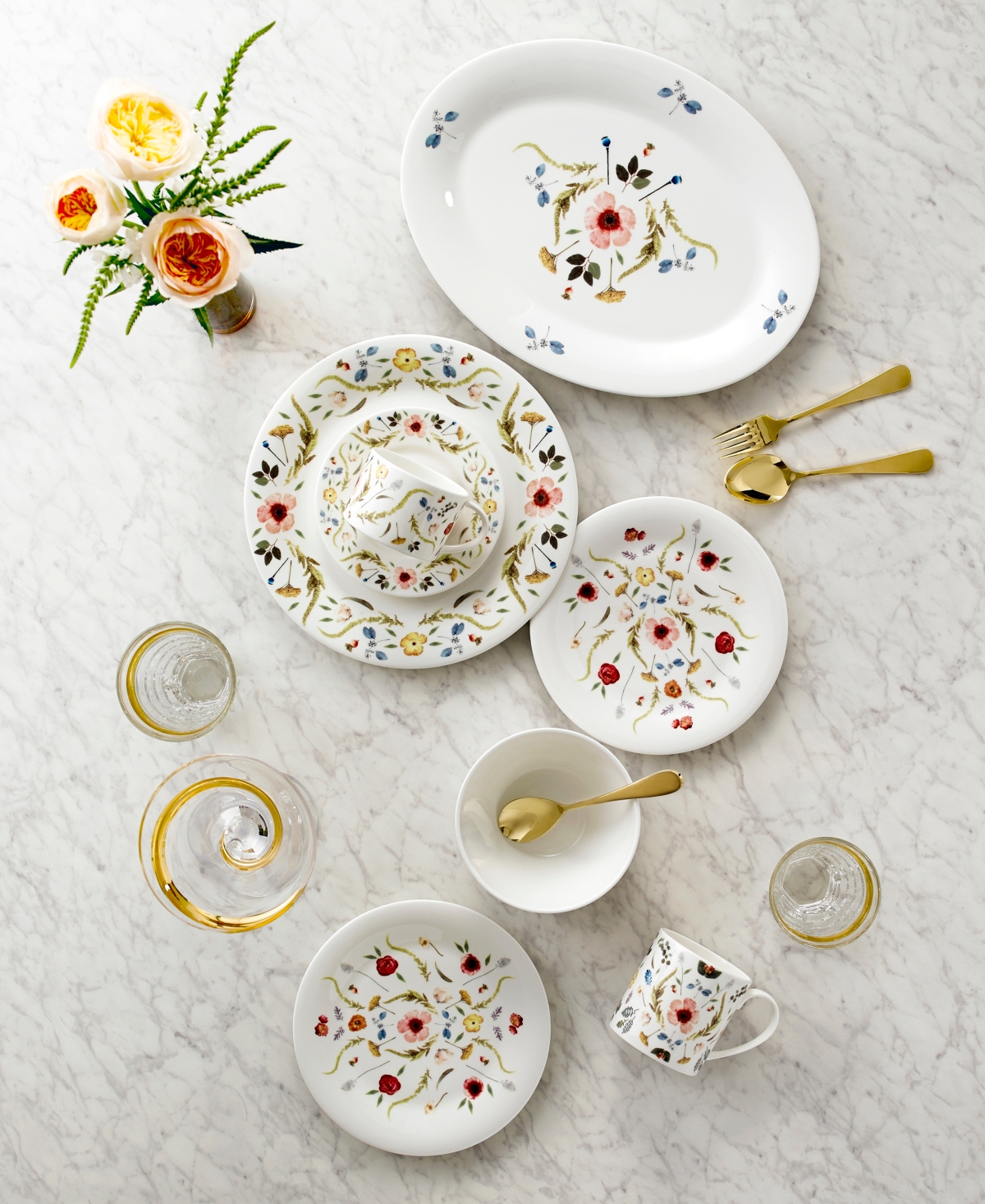 Twig New York Scandinavian Floral Cereal/Soup Bowl
