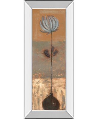 Solitary Flower I by Norman Wyatt Mirror Framed Print Wall Art - 18" x 42"