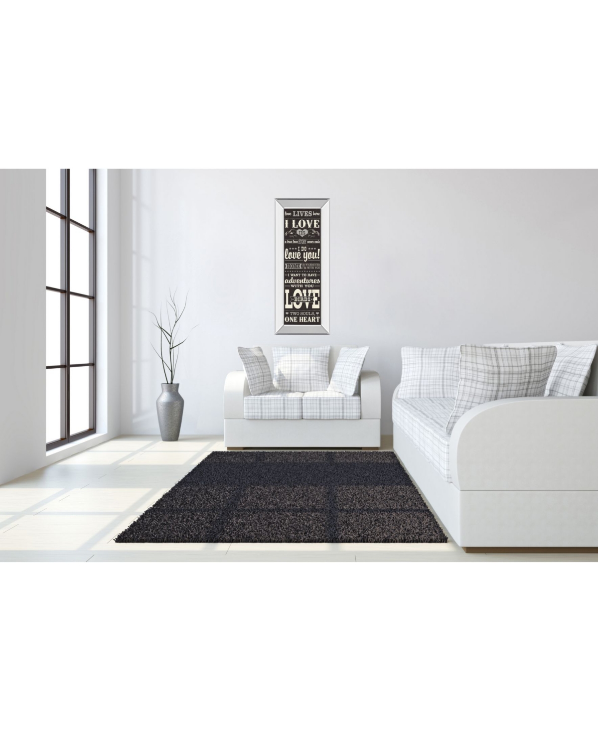 Classy Art L-o-v-e Ill by Pela Studio Mirror Framed Print Wall Art - 18