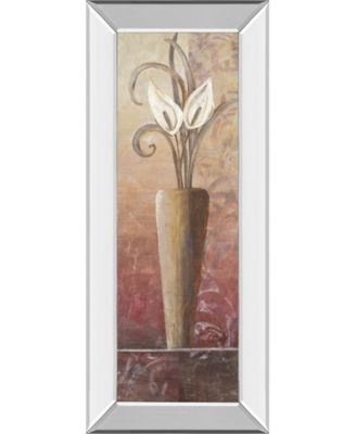 Flower in Vase I Print in Mirrored Framed Print Wall Art - 18" x 42"