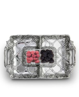 Designs Aluminum Grape Entertainment Tray 4 Sections