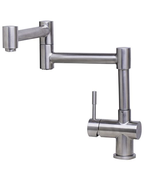 Alfi Brand Solid Brushed Stainless Steel Retractable Single Hole