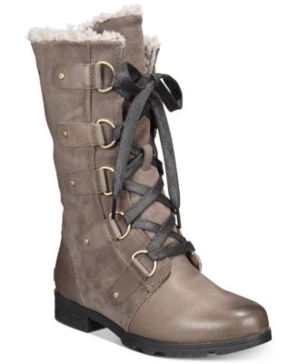 sorel emelie lace up boots