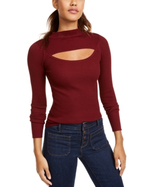 image of Planet Gold Juniors- Cutout Mock-Neck Sweater