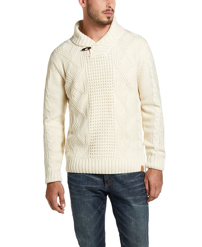 Weatherproof Vintage Men's Fisherman Toggle Shawl Neck Sweater - Macy's