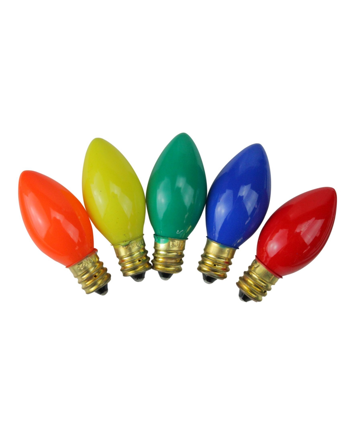 Northlight Pack Of 25 Incandescent C7 Opaque Multi-color Christmas Replacement Bulbs