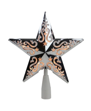 Northlight 8.5" Silver Star Cut-out Design Christmas Tree Topper