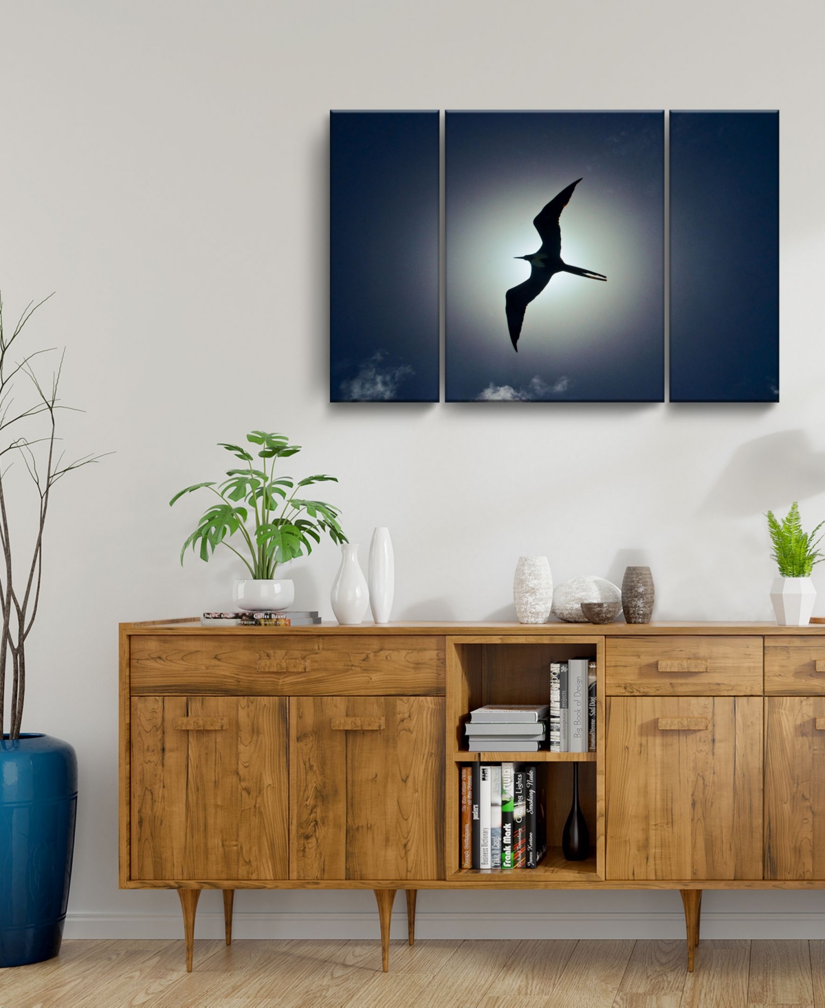 Ready2HangArt Frigatebird 3 Piece Wrapped Canvas Wildlife Wall Art Set, 32