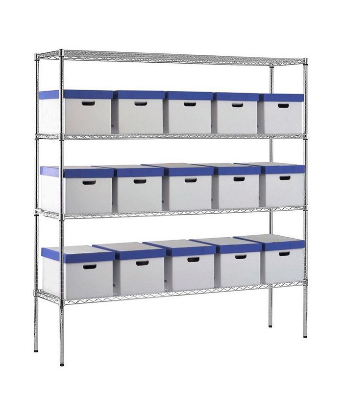 Edsal Shelf Steel Shelving Unit In Chrome Finish Macy's