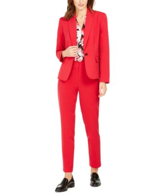 macy's red pantsuit