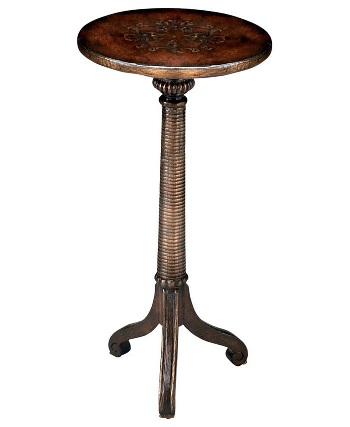 Butler - Florence Brown and Gold Pedestale Table, Quick Ship