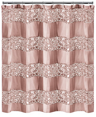 Popular Bath Sinatra Shower Curtain, Blush Pink Rose Gold Shower Curtain