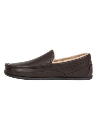 Slipperooz Men's Spun Indoor Outdoor S.U.P.R.O. Sock Cozy Moccasin Slipper