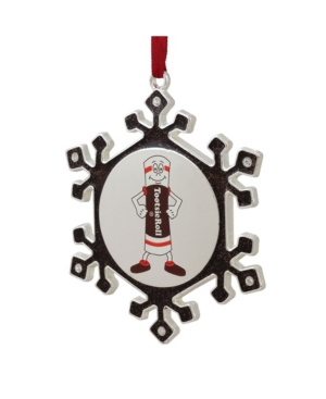 Northlight 3.5" Silver Plated Snowflaketoostie Roll Man Candy Logo Christmas Ornament With European Crystals In Brown