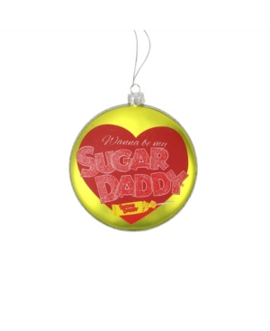 Northlight 4" Candy Lane Tootsie Roll Sugar Daddy Original Milk Caramel Lollipop Christmas Disc Ornament In Yellow
