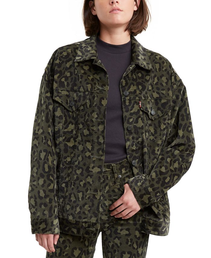 Levi's Women's Limited Camouflage Oversized Trucker Jacket & Reviews - Women  - Macy's