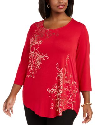 macys jm plus size tops