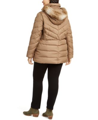 macys plus size michael kors coat