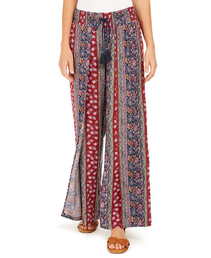 Style & Co Paisley-Print Drawstring Wide-Leg Pants, Created for Macy's ...