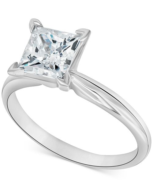 Macy S Diamond Princess Solitaire Engagement Ring 1 1 2 Ct T W