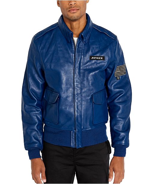 Avirex Men S Leather Aviator Bomber Jacket Reviews Coats